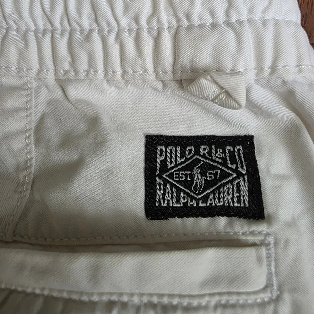 Polo Ralph Lauren Mens White Pima Cotton Straight Fit‎ Drawstring Shorts 28